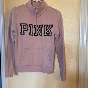 PINK Quarter-Zip Pullover Sweatshirt